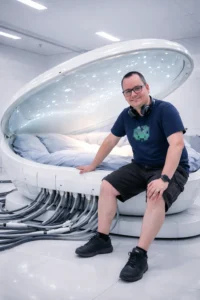 Autor Vladimír Kušnír na okraji Snivostroja
